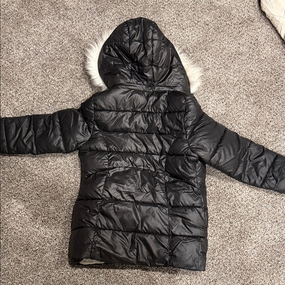 Michael Kors Black Puffer Jacket with White Fur Trim - Picture 3 of 3